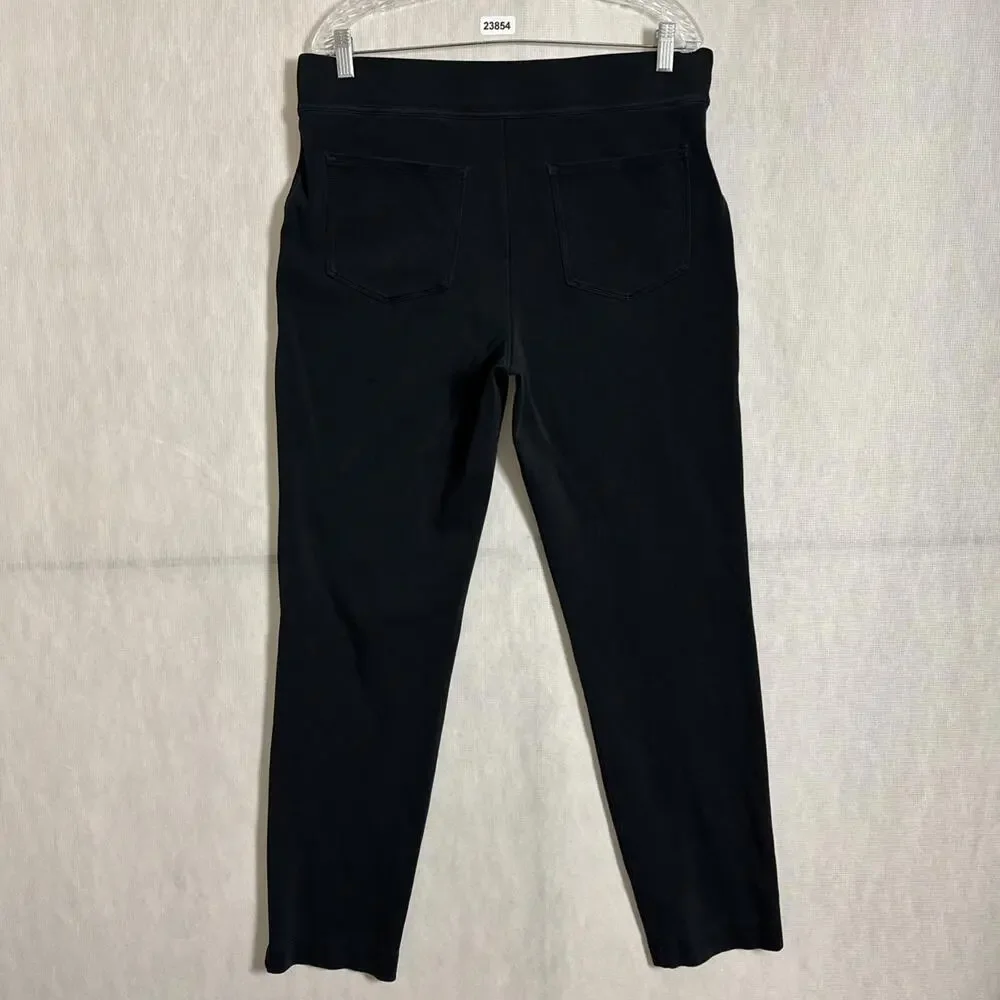 Duluth Trading Women’s Large Lx31 Black NoGA Naturale Cotton Knit Pants - Picture 2 of 12